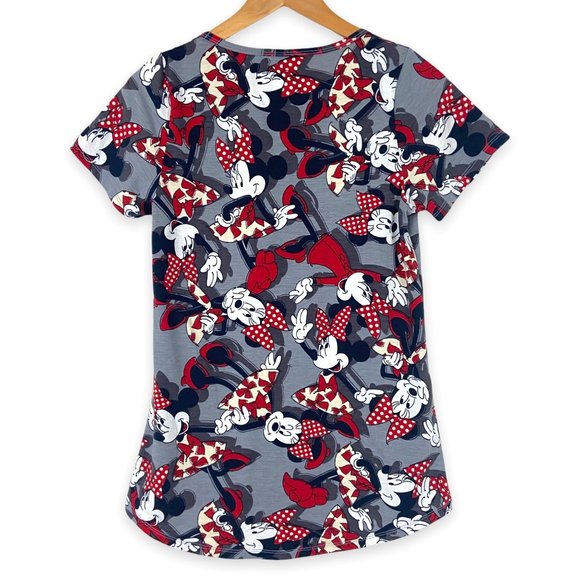 LuLaRoe Minnie Mouse Classic T Size XXS Red Gray Black Classic Tee Short Sleeve - Picture 2 of 6